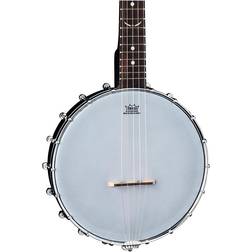 Dean Guitars Backwoods Mini Travel Banjo, White/Black