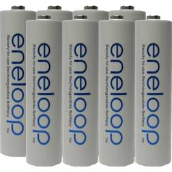 Panasonic Eneloop AAA 4th generation NiMH Pre-Charged Rechargeable 2100 Cycles 8 Batteries Free Battery Holder
