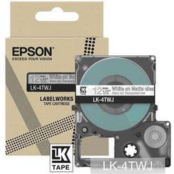 Epson LK-4TWJ White on Matte Clear Tape Cartridge 12mm C53S672068