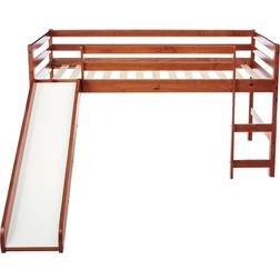 Donco kids Twin Tent Loft Bed with Slide 78x90.6"