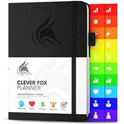 Clever Fox Planner Weekly 8.25"x5.75" Black