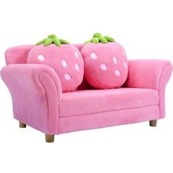 Costway Kids Strawberry Armrest Chair Sofa