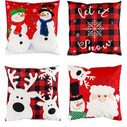 Evergreen Interchangeable Complete Decoration Pillows White, Red