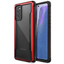 X-Doria Raptic Shield, Samsung Galaxy Note 20 Case (Formerly Defense Shield) Military Grade Drop Tested, Anodized Aluminum, TPU, and Polycarbonate Protective Case for Samsung Galaxy Note 20, Red