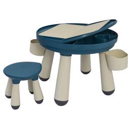3-in-1 Kinder Spieltisch mit Platte für Bausteine Kindertisch mit Stuhl