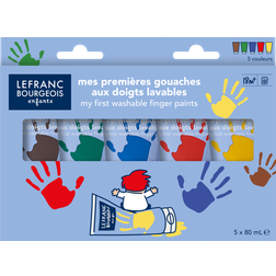 Lefranc & Bourgeois 5 Fingerfarben farbsortiert 5x 80 ml