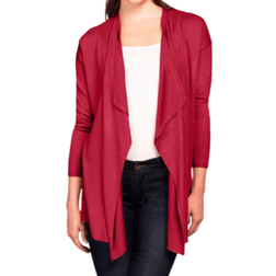 Ellos Draped Open Front Cardigan - Classic Red