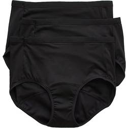 Hanes Comfort Light Period Underwear 3-pack - Black