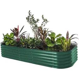 Vego Garden Modular British Green Metal Raised Garden Bed 9.8x26.4x17.7"