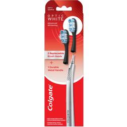 Colgate Keep Optic White Replaceable Head Soft Toothbrush Starter Kit 2 Brush