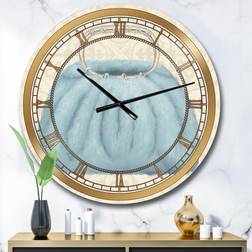 Design Art 'Glam Cosmetics Blue Bag Glam Wall Clock 23"
