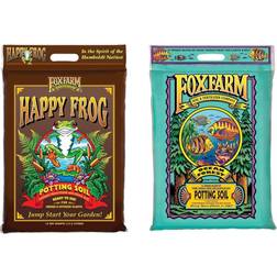 FoxFarm FX14053 + FX14054 Ocean Forest Plant Soil Happy Frog Rapid