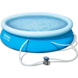 Bestway 57275E Fast Set Up 12ft x 30in Inflatable Above Ground Swimming Pool w/330 GPH Filter Pump