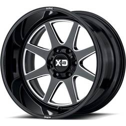 XD Wheels XD844 Pike, 22x10 with 8x165.1 Bolt Pattern Gloss Black Milled
