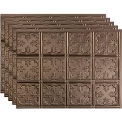 Fasade Traditional Style/Pattern 10 18in 24in Backsplash Panel Argent Bronze Argent Bronze 5 Pack