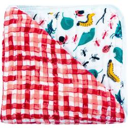 Bebe au Lait Classic Muslin Snuggle Blanket Bugs and Picnic