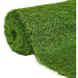 vidaXL Artificial Grass 4.4'x16.4'/1.6' Green Grass Mat Turf