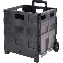 Simplify Tote and Go Collapsible Polypropylene Utility Cart, Black