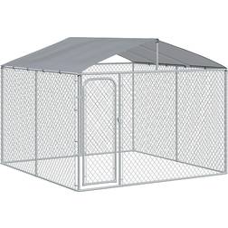 Pawhut Dog Kennel Outdoor with Water-Resistant Cover 9.8'x9.8'x7.7'