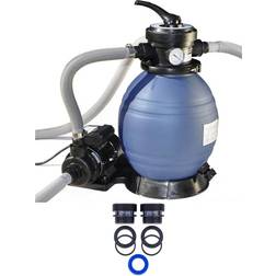 Swimline HydroTools 12in Pool Filter Pump & 40mm to 1.5in Hose Connection Kit 23 Blue 23
