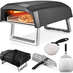 Commercial Chef Pizza Oven Propane Gas Outside Stone Brick