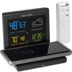 AcuRite Weather Station with Qi-Certified Wireless Charging Pad Forecasting Clock