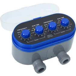 vidaXL Double Outlet Water Timer with Ball Valves Irrigation Automatic