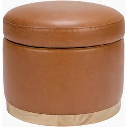 Babyletto Naka Storage Ottoman with Light Wood Base Greenguard Gold Certified