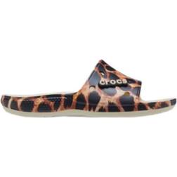 Crocs Classic Slide - Bone/Leopard Animal Remix