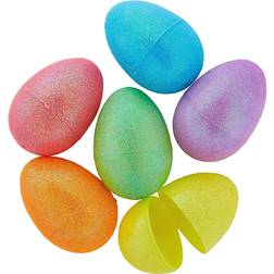 Amscan Stunning Sparkling Glitter Eggs Multicolor 3" 6pcs