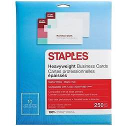 Staples Business Cards, 3.5W 2L, 250/Pack 12520
