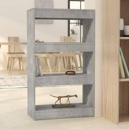 vidaXL concrete grey Cabinet/Room Divider Bokhylle