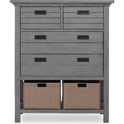 Evolur Waverly 4-Drawer Rustic Grey Chest with Baskets