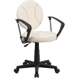 Flash Furniture BT-6179-BASE-A-GG Baseball Brown/Cream Nylon Task Chair with