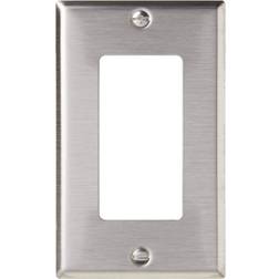 Leviton 1-Gang Decora Wall Plate, Stainless Steel, Silver
