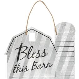 Tough-1 Shaped Metal Sign 5in Bless This Barn Bless This