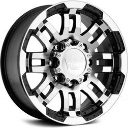 Warrior Vision Off-Road 15x7.5 5x114.3 -12et Gloss Black Machined Face Wheel