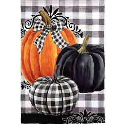 Evergreen Flag Double Sided Welcome Flag Pumpkin