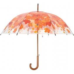 Esschert Design Regenschirm transparent mit herbstlichem Baumkronen-Motiv
