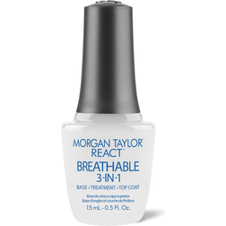 Morgan Taylor React Breathable 3-in-1 Base Coat Treatment Top Coat 0.5fl oz