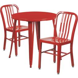 Flash Furniture Craig Commercial Grade 30" Round Red Indoor-Outdoor