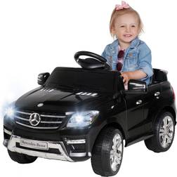 Kinder-Elektroauto Mercedes ML 350, lizenziert, Fernbedienung, 2x 25-Watt-Motor, Soundmodul, LED Schwarz