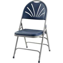 National Public Seating Polyfold Fan Back Chair with Triple Brace Double Hinge Navy
