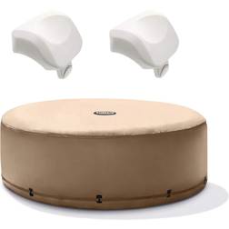 Intex Inflatable Hot Tub PureSpa Energy Efficient 6.5-Feet Cover Foam Headrest