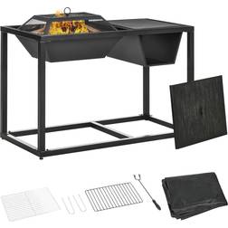 OutSunny 4-in-1 Fire Pit, BBQ