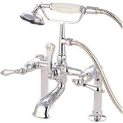 Elements Of Design Hot Springs Deck Mount Clawfoot Tub Faucet with Handshower