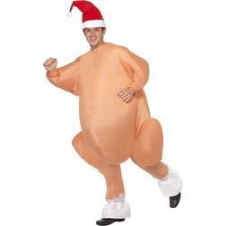 Smiffys Adult Inflatable Christmas Roast Turkey Costume