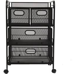 Mind Reader 4-Drawer Mobile Utility Cart with Wheels