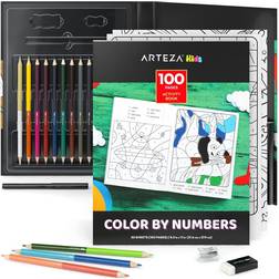 Arteza Kids Activity Book 50 pages Color by Numbers