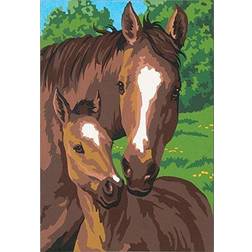 PaintWorks Art Paint Pony and Mother Paint by Numbers Set